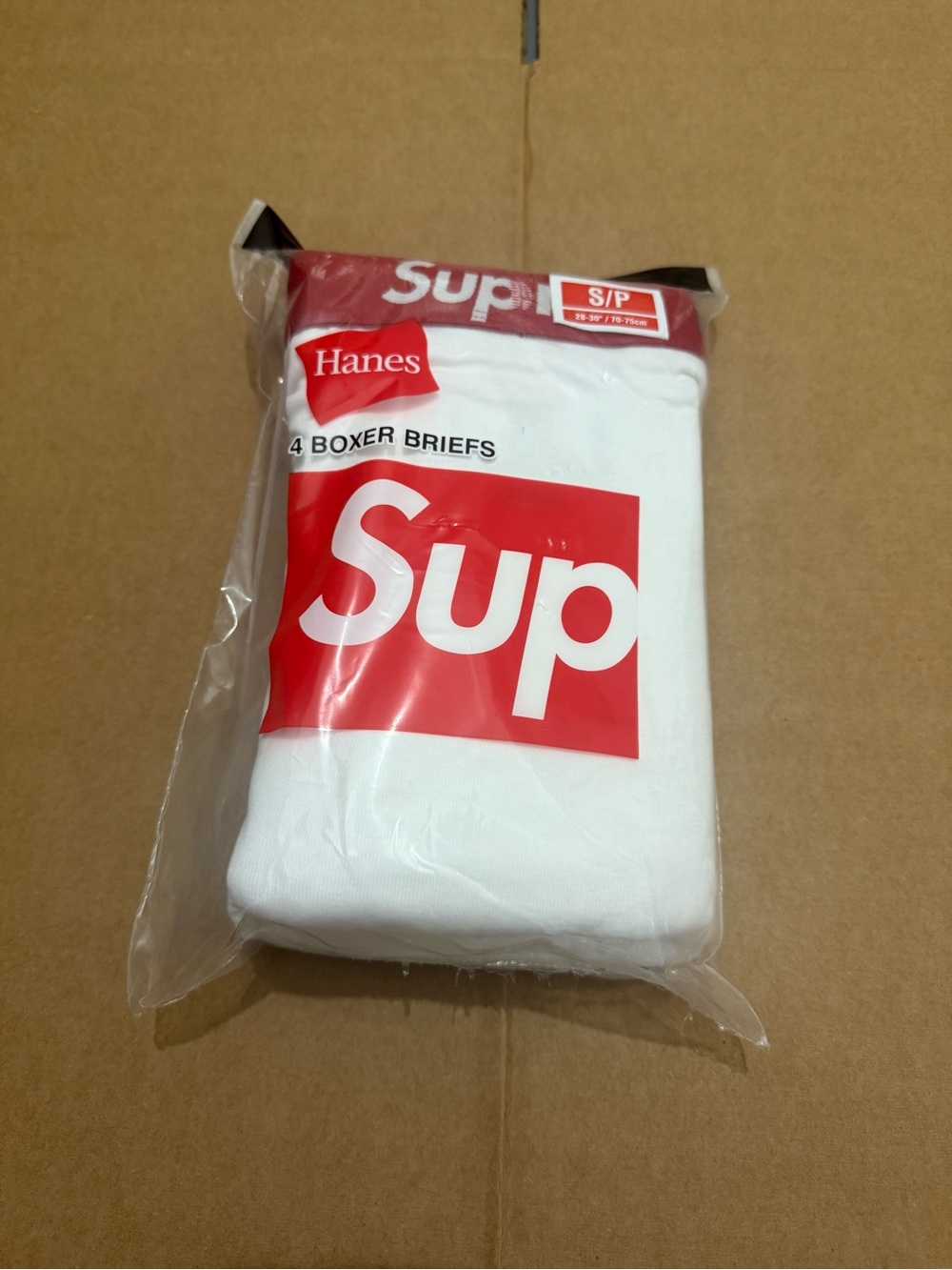 Supreme x Hanes White Boxer Briefs